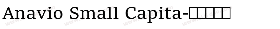 Anavio Small Capita字体转换